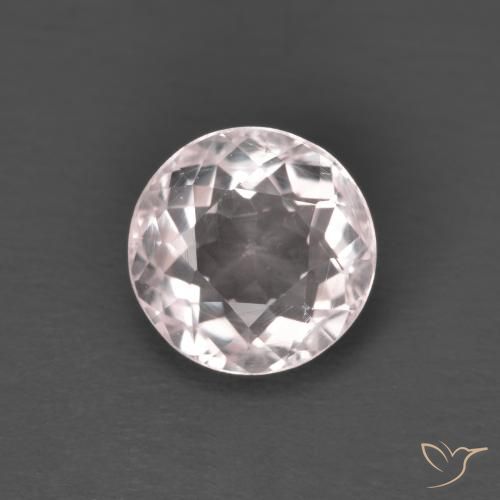 Morganite Rosa chiaro naturale da 1.35 ct, Rotondo, VS