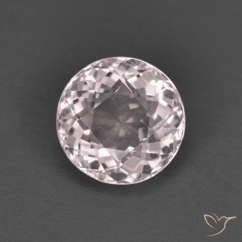 1.60ct Naturale rosa fenicottero Morganite, Rotondo, VS