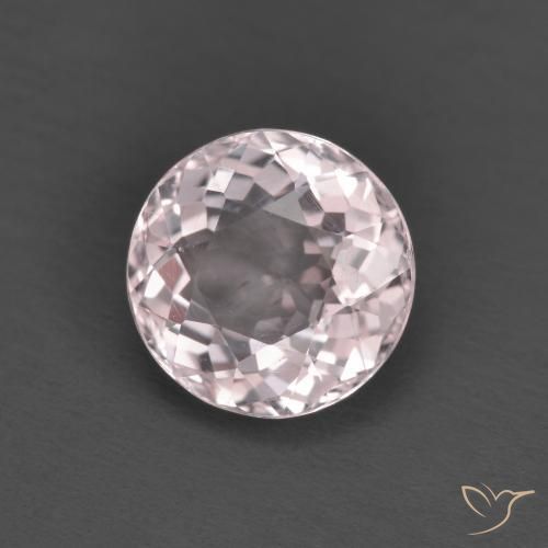 Morganite rosa fenicottero naturale da 1.60 ct, Rotondo, VS