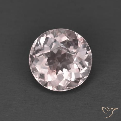 1.34ct Naturale Rosa chiaro Morganite, Rotondo, VS