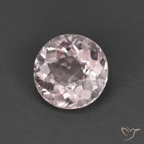 Morganite Rosa chiaro naturale da 1.34 ct, Rotondo, VS
