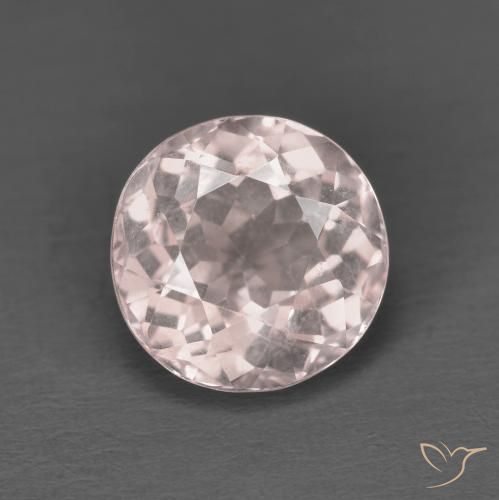 1.59ct Naturale Rosa chiaro Morganite, Rotondo, VS