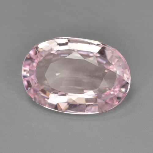 Morganite Rosa Chiaro Bubblegum naturale da 6.14 ct, Taglio ovale, VVS