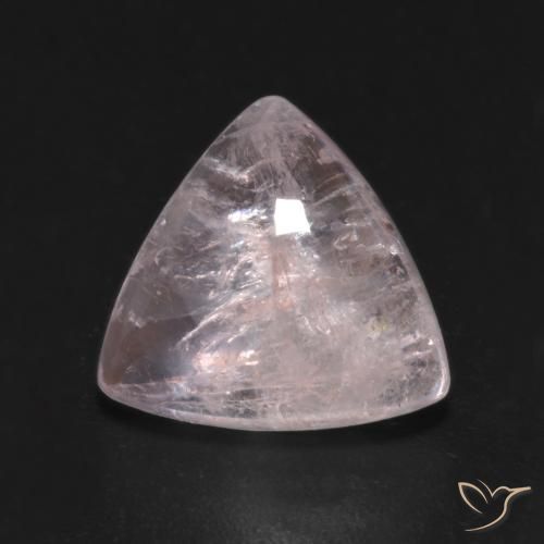 Morganite Rosa medio-chiaro naturale da 3.68 ct, Taglio trillion, Traslucido