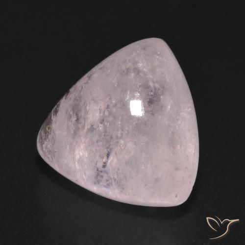 Morganite Rosa corallo naturale da 9.27 ct, Taglio trillion, Traslucido