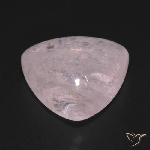 Morganite Rosa corallo naturale da 9.27 ct, Taglio trillion, Traslucido