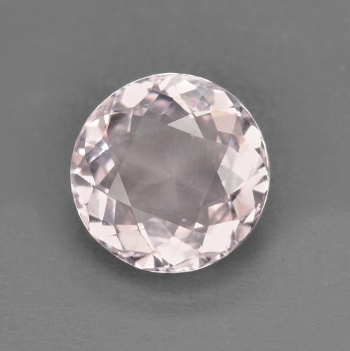 Morganite rosa fenicottero naturale da 1.29 ct, Taglio rotondo, VVS-VS
