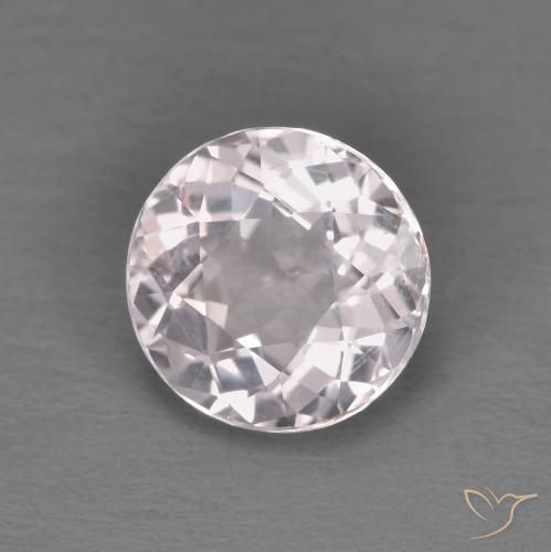Morganite Rosa chiaro naturale da 1.24 ct, Rotondo, VVS-VS