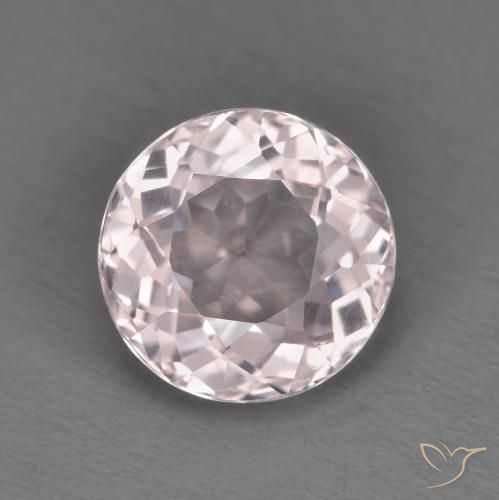 1.51ct Naturale Rosa chiaro Morganite, Rotondo, VS