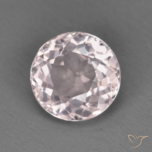 Morganite Rosa chiaro naturale da 1.51 ct, Rotondo, VS
