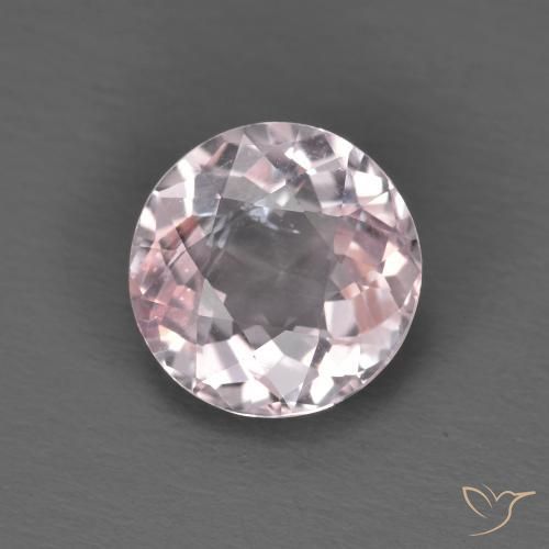 Morganite Rosa molto chiaro naturale da 1.24 ct, Rotondo, VS-SI