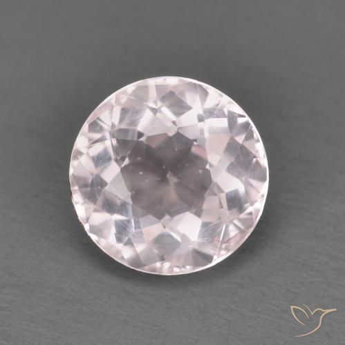 Morganite Rosa chiaro naturale da 1.43 ct, Rotondo, VVS-VS