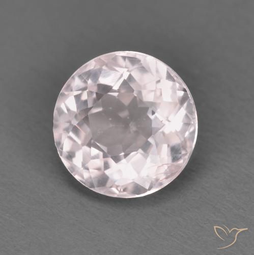 Morganite Rosa chiaro naturale da 1.43 ct, Rotondo, VVS-VS