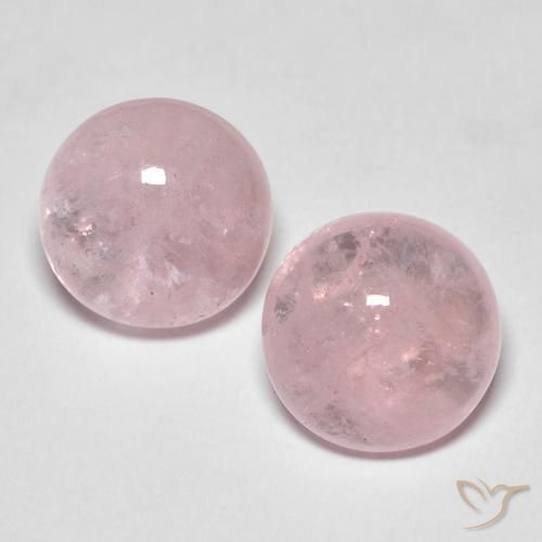 Morganite naturale rosa da 8,73 ct, taglio rotondo, traslucido