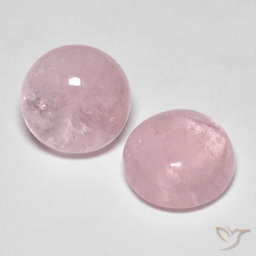 Morganite naturale rosa da 8,73 ct, taglio rotondo, traslucido