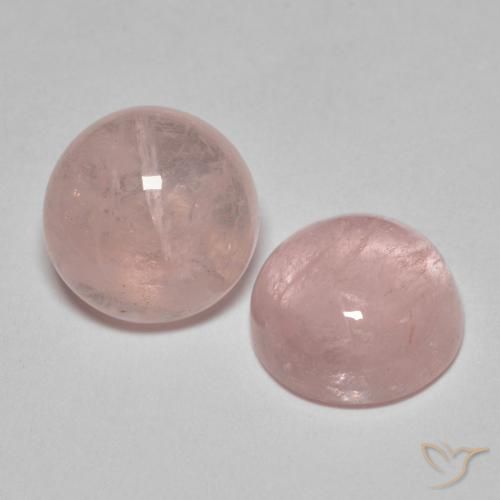 Gemme di Morganite Rosa chiaro naturale da 8.11 ct, Rotondo, Traslucido