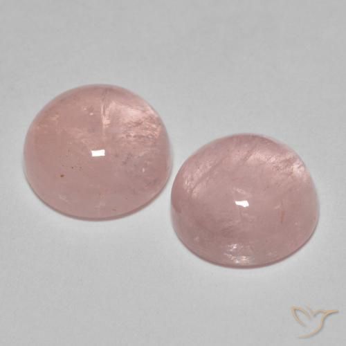 Gemme di Morganite Rosa chiaro naturale da 8.11 ct, Rotondo, Traslucido