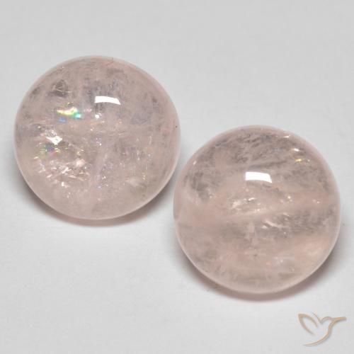 7.05ctw Naturale rosa fenicottero Morganite, Rotondo, Traslucido
