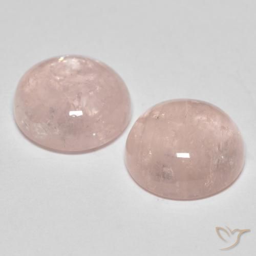 Gemme di Morganite rosa fenicottero naturale da 7.05 ct, Rotondo, Traslucido