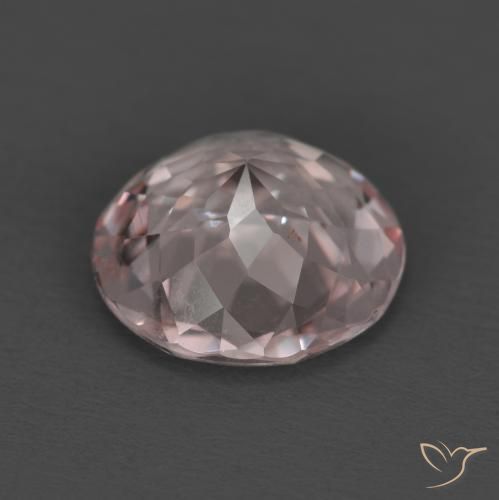Morganite Rosa chiaro naturale da 1.24 ct, Rotondo, VS