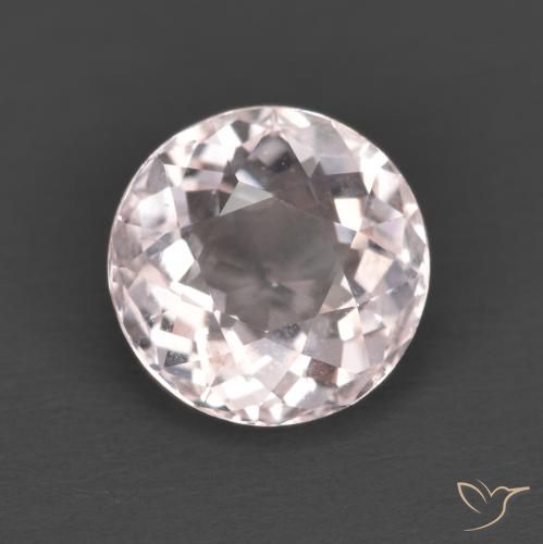 1.20ct Naturale Rosa chiaro Morganite, Rotondo, VS