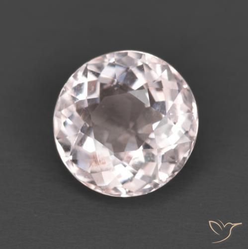 Morganite Rosa chiaro naturale da 1.20 ct, Rotondo, VS
