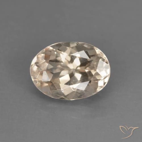 1.08ct Naturale Rosa salmone Morganite, Ovale, VVS-VS