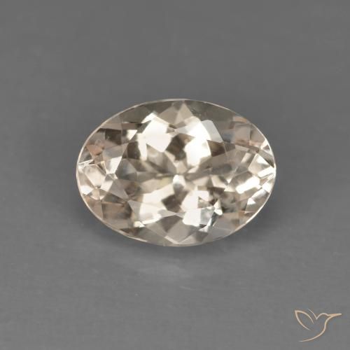 1.03ct Naturale Rosa salmone Morganite, Ovale, VVS-VS