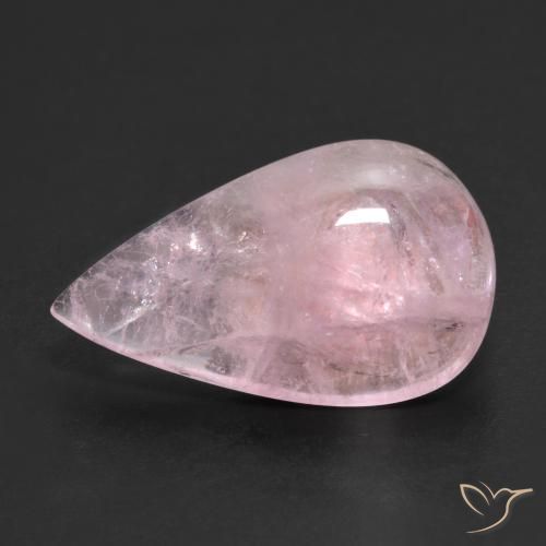 8.04ct Naturale Rosa chiaro Morganite, Forma a pera, Traslucido