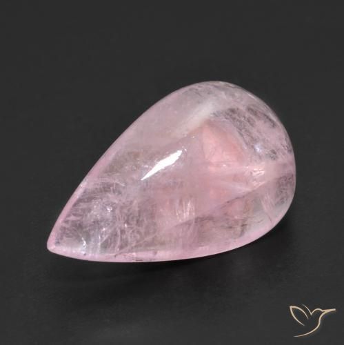 Morganite Rosa chiaro naturale da 8.04 ct, Forma a pera, Traslucido