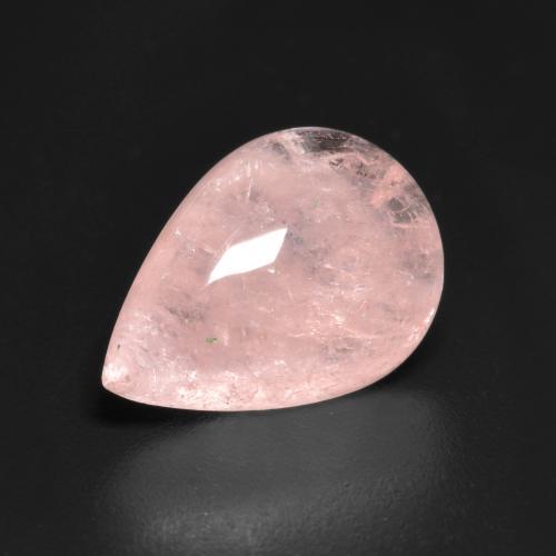 Morganite naturale rosa da 4,46 ct, taglio a pera, traslucido