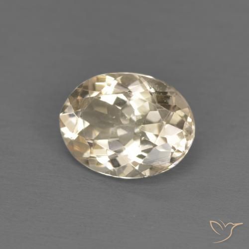 Morganite Dorato chiaro naturale da 1.09 ct, Ovale, VVS-VS