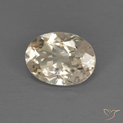 Morganite Color crema naturale da 1.18 ct, Ovale, VS