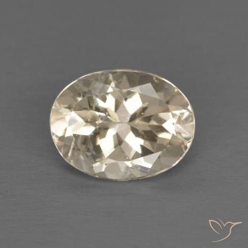 1.28ct Naturale Color crema Morganite, Ovale, VS