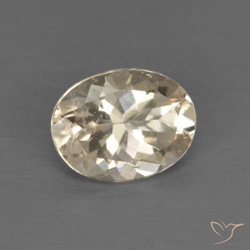 Morganite Color crema naturale da 1.28 ct, Ovale, VS