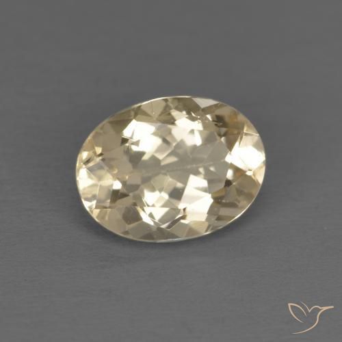 Morganite Color crema naturale da 1.15 ct, Ovale, VS