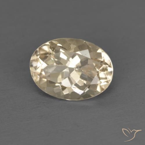 Morganite Dorato chiaro naturale da 1.29 ct, Ovale, VS