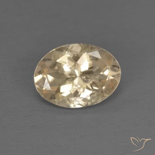 0.94ct Naturale Color crema Morganite, Ovale, VS