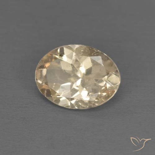 Morganite Color crema naturale da 0.94 ct, Ovale, VS