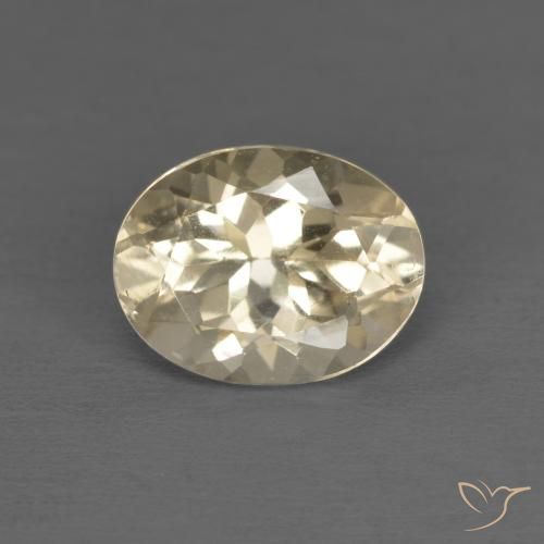 1.17ct Naturale Dorato chiaro Morganite, Ovale, VVS-VS