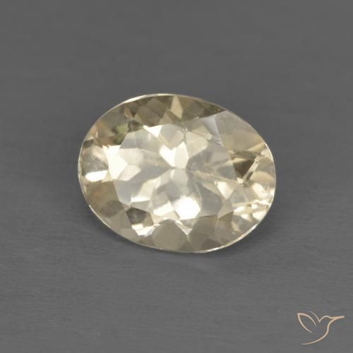 Morganite Dorato chiaro naturale da 1.17 ct, Ovale, VVS-VS