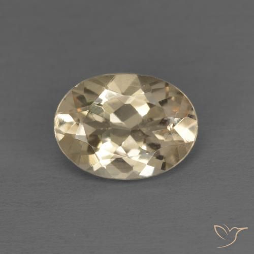 1.02ct Naturale Dorato chiaro Morganite, Ovale, VVS-VS