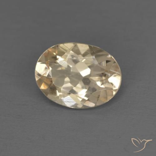 Morganite Dorato chiaro naturale da 1.02 ct, Ovale, VVS-VS