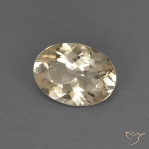 Morganite Oro chiaro naturale da 0.96 ct, Ovale, VVS-VS