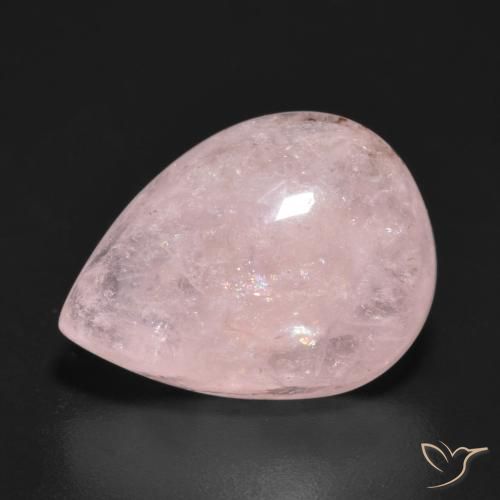 8.26ct Naturale Rosa chiaro Morganite, Forma a pera, Traslucido