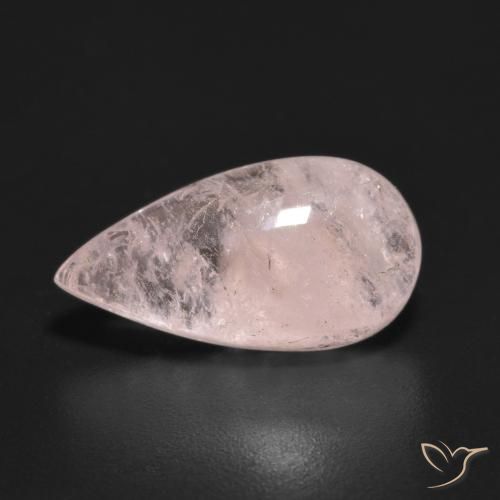 Morganite Rosa chiaro naturale da 4.42 ct, Forma a pera, Trasparente