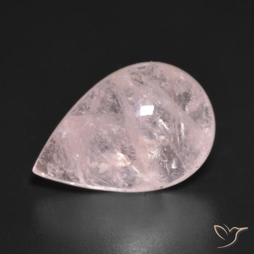 5.23ct Naturale Rosa chiaro Morganite, Forma a pera, Trasparente