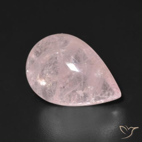 Morganite Rosa chiaro naturale da 5.23 ct, Forma a pera, Trasparente
