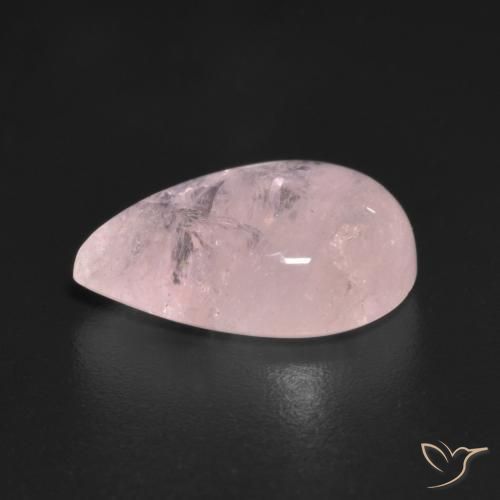 Morganite rosa fenicottero naturale da 3.72 ct, Forma a pera, Trasparente