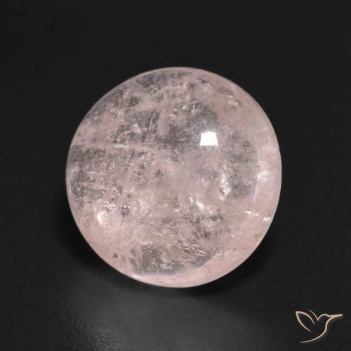 Morganite Rosa chiaro naturale da 4.40 ct, Rotondo, Trasparente